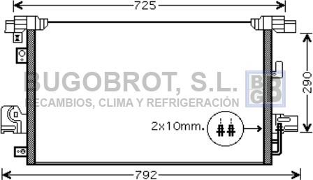 BUGOBROT 62-MT5210 - Condensator, climatizare aaoparts.ro