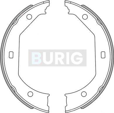 Burig B050026 - Set saboti frana aaoparts.ro