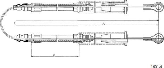 Cabor 1601.4 - Cablu, frana de parcare aaoparts.ro