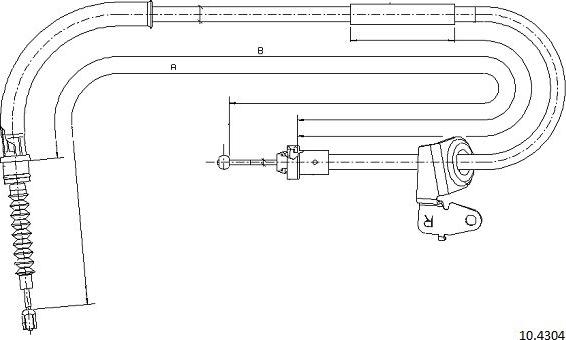 Cabor 10.4304 - Cablu, frana de parcare aaoparts.ro
