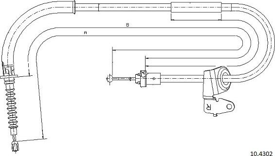 Cabor 10.4302 - Cablu, frana de parcare aaoparts.ro