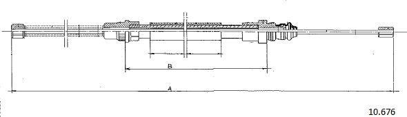 Cabor 10.676 - Cablu, frana de parcare aaoparts.ro