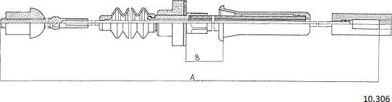 Cabor 10.306 - Cablu ambreiaj aaoparts.ro