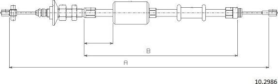 Cabor 10.2986 - Cablu ambreiaj aaoparts.ro