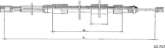 Cabor 10.737 - Cablu, frana de parcare aaoparts.ro