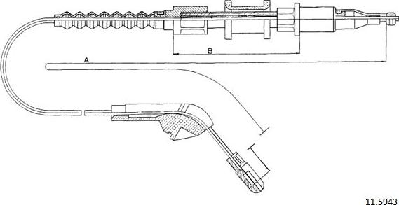Cabor 11.5943 - Cablu, frana de parcare aaoparts.ro