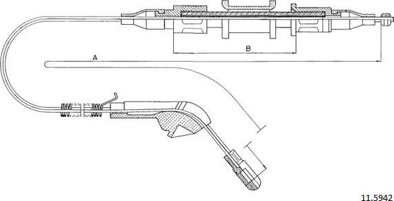 Cabor 11.5942 - Cablu, frana de parcare aaoparts.ro