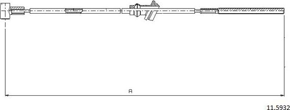 Cabor 11.5932 - Cablu, frana de parcare aaoparts.ro