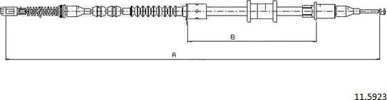 Cabor 11.5923 - Cablu, frana de parcare aaoparts.ro