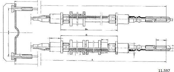 Cabor 11.597 - Cablu, frana de parcare aaoparts.ro