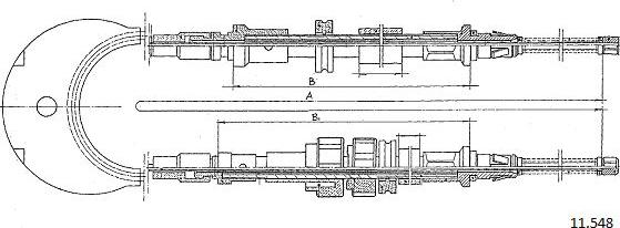 Cabor 11.548 - Cablu, frana de parcare aaoparts.ro