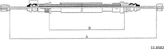 Cabor 11.6582 - Cablu, frana de parcare aaoparts.ro