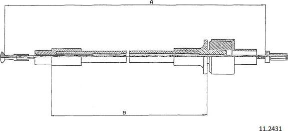 Cabor 11.2431 - Cablu ambreiaj aaoparts.ro
