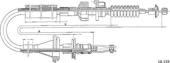 Cabor 18.159 - Cablu ambreiaj aaoparts.ro