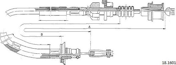 Cabor 18.1601 - Cablu ambreiaj aaoparts.ro