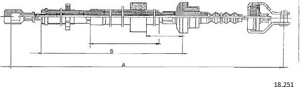 Cabor 18.251 - Cablu ambreiaj aaoparts.ro