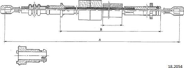 Cabor 18.2054 - Cablu ambreiaj aaoparts.ro