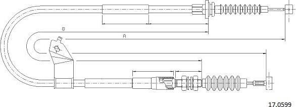 Cabor 17.0599 - Cablu, frana de parcare aaoparts.ro