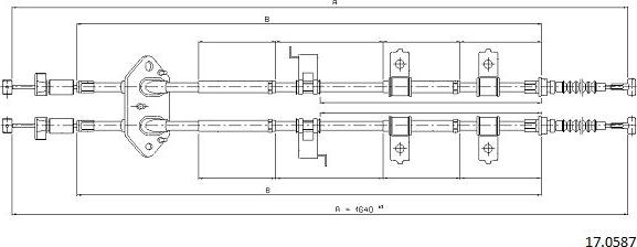 Cabor 17.0587 - Cablu, frana de parcare aaoparts.ro