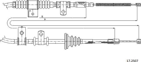 Cabor 17.2507 - Cablu, frana de parcare aaoparts.ro