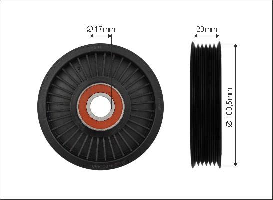 Caffaro 500276 - Rola ghidare / conducere, curea transmisie aaoparts.ro