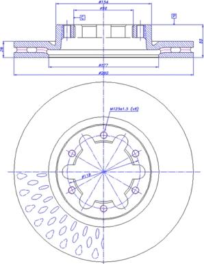 Blue Print ADN143123 - Disc frana aaoparts.ro