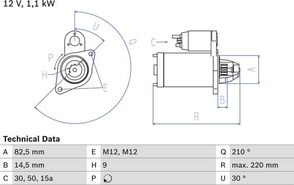 Carwood Group BREF0320986016330 - Starter aaoparts.ro