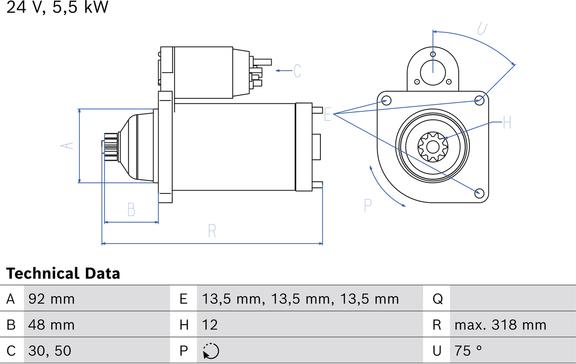 Carwood Group BREF0320986025280 - Starter aaoparts.ro