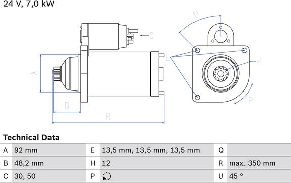 Carwood Group BREF0320986025270 - Starter aaoparts.ro