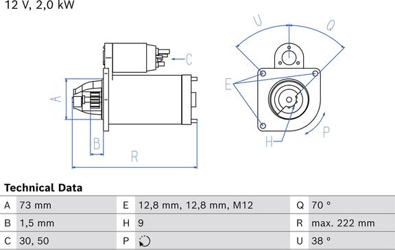 Carwood Group BREF0320986026410 - Starter aaoparts.ro