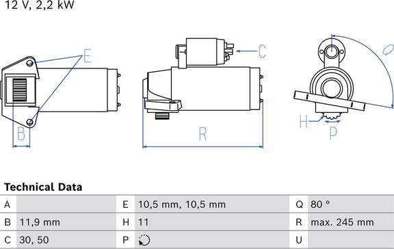 Carwood Group BREF0320986026630 - Starter aaoparts.ro