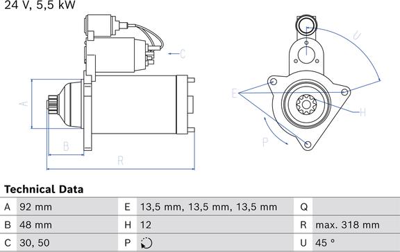 Carwood Group BREF0320986026040 - Starter aaoparts.ro
