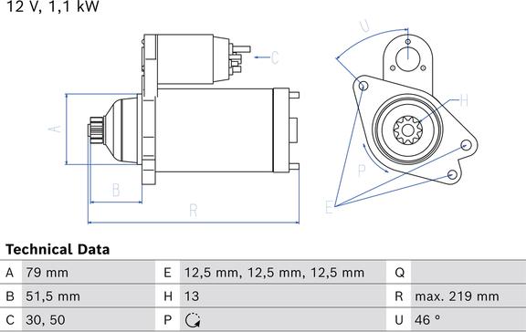 Carwood Group BREF0320986026870 - Starter aaoparts.ro