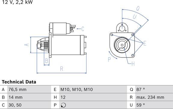 Carwood Group BREF0320986027170 - Starter aaoparts.ro
