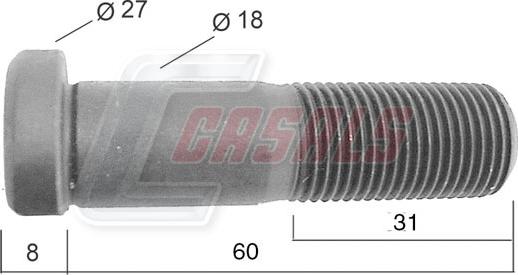 Casals 21526 - Bolt roata aaoparts.ro