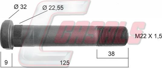 Casals 21220 - Bolt roata aaoparts.ro