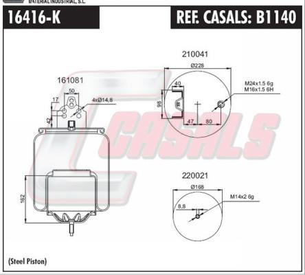 Casals B1140 - Burduf, suspensie pneumatica aaoparts.ro