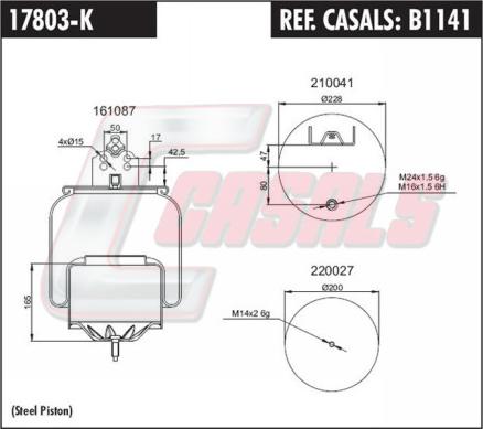 Casals B1141 - Burduf, suspensie pneumatica aaoparts.ro