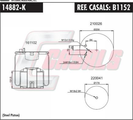Casals B1152 - Burduf, suspensie pneumatica aaoparts.ro