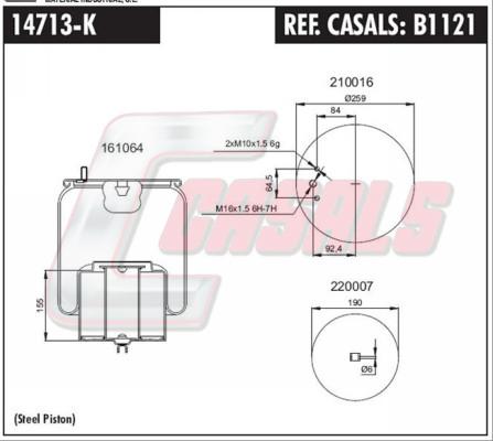 Casals B1121 - Burduf, suspensie pneumatica aaoparts.ro