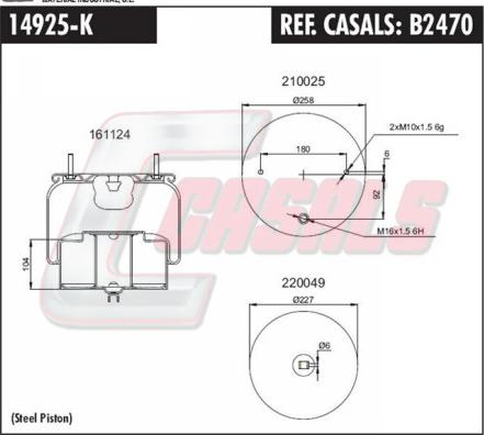 Casals B2470 - Burduf, suspensie pneumatica aaoparts.ro