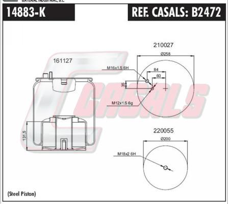Casals B2472 - Burduf, suspensie pneumatica aaoparts.ro