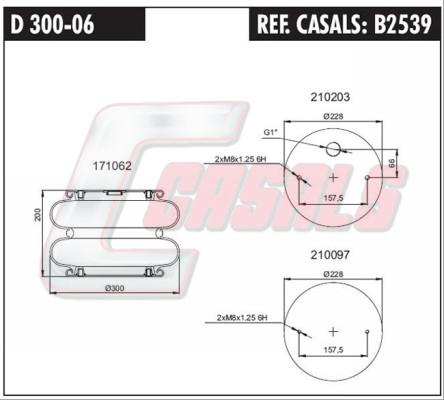 Casals B2539 - Burduf, suspensie pneumatica aaoparts.ro