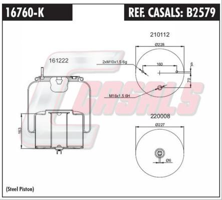 Casals B2579 - Burduf, suspensie pneumatica aaoparts.ro