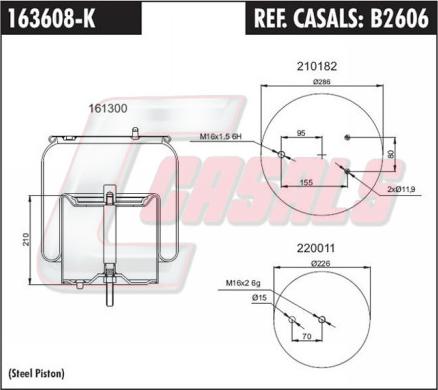 Casals B2606 - Burduf, suspensie pneumatica aaoparts.ro