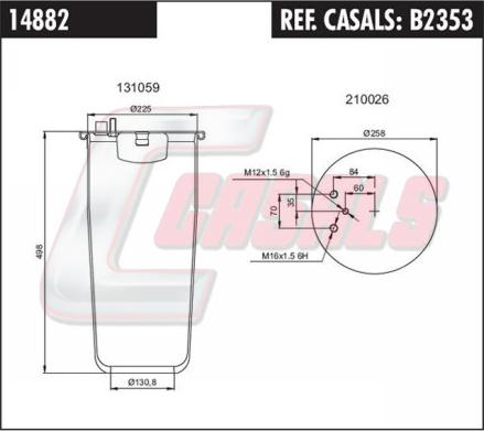 Casals B2353 - Burduf, suspensie pneumatica aaoparts.ro