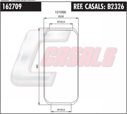 Casals B2326 - Burduf, suspensie pneumatica aaoparts.ro