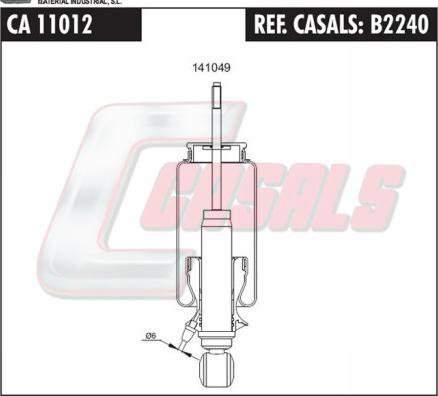 Casals B2240 - Burduf, suspensie cabina sofer aaoparts.ro