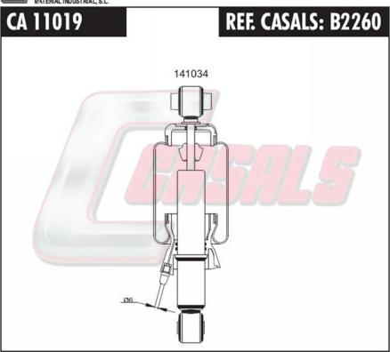 Casals B2260 - Amortizor, suspensie cabina aaoparts.ro