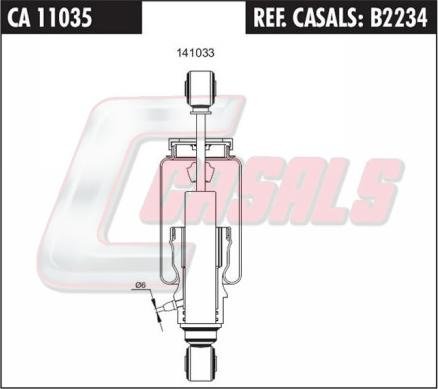 Casals B2234 - Amortizor, suspensie cabina aaoparts.ro